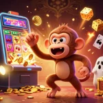 Experience the thrill at payid casinos with a playful poltergeist and ghost-hunter puppy amidst a lucky slot explosion.